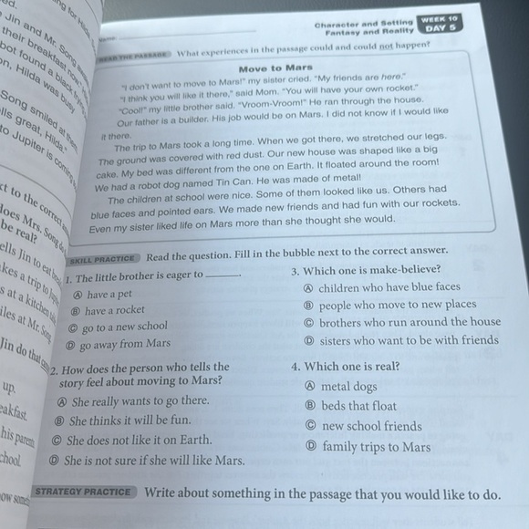 Daily reading comprehension, grade 2 learning book - Picture 4 of 4